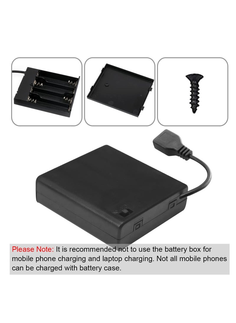 Generic - 4 AA Battery Holder with USB Switch and 4 USB Female Sockets for RC Cars and LED Lights - Image 1