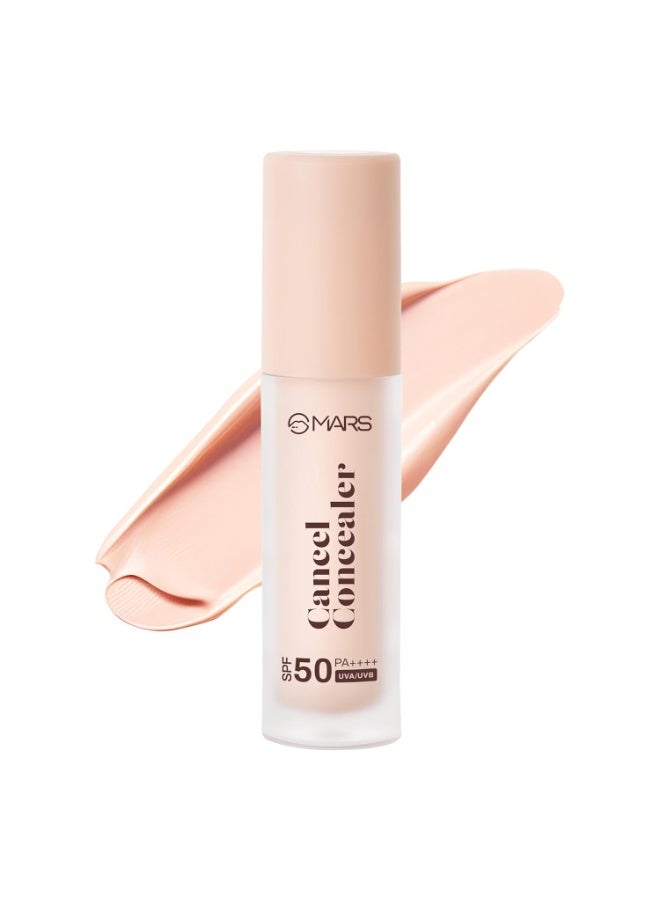 مارس خافي عيوب MARS SPF50 PA++++ بلمسة نهائية طبيعية مشرقة (6.0 مل) (01-IVORY VEIL) | خفيف الوزن | تغطية متوسطة إلى عالية | يدوم طويلاً ومتعدد الاستخدامات | مقاوم للتجاعيد - Image 1