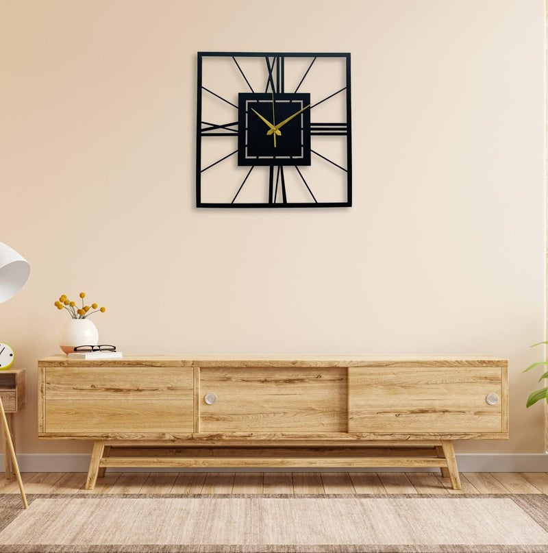 Dcloud Stylish Metal Wall Clock for Home and Hall Living Room Bedroom Office Antique Big Size Black 40 CM DA87 - Image 5