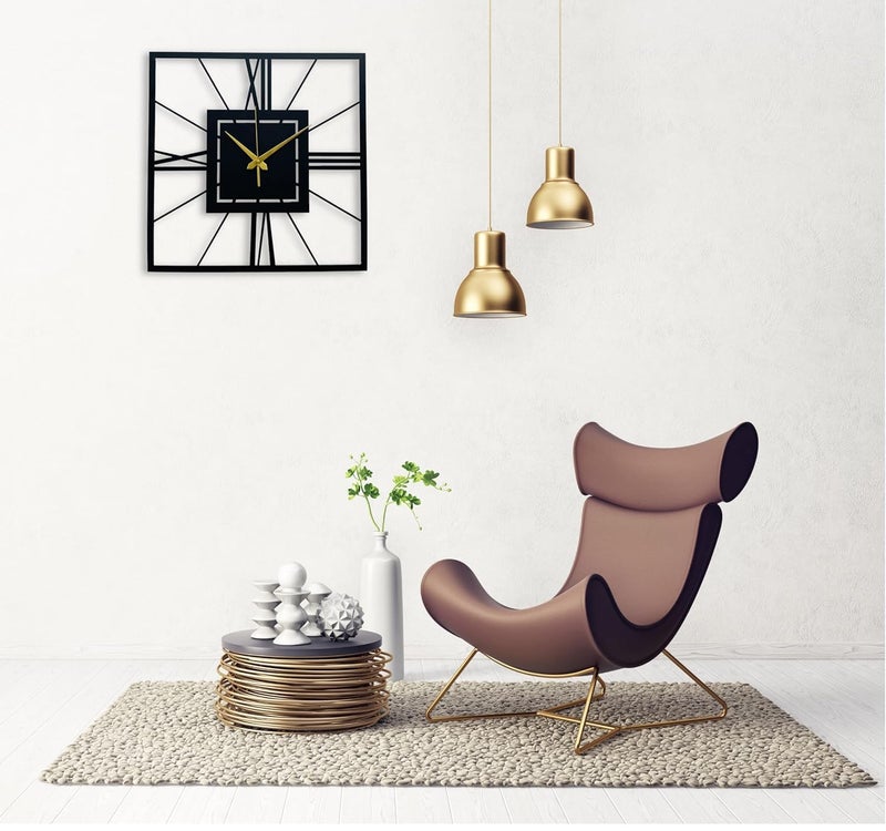 Dcloud Stylish Metal Wall Clock for Home and Hall Living Room Bedroom Office Antique Big Size Black 40 CM DA87 - Image 4