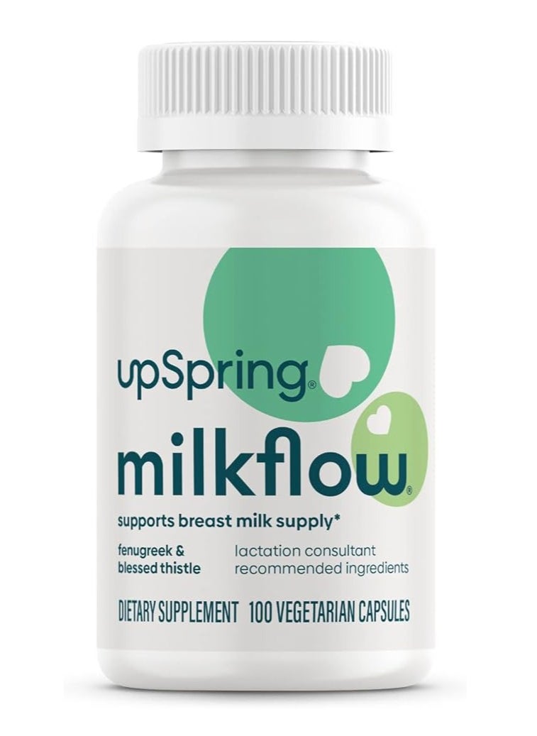 UpSpring - UpSpring Milkflow Fenugreek & Blessed Thistle 100 Capsules - Image 1