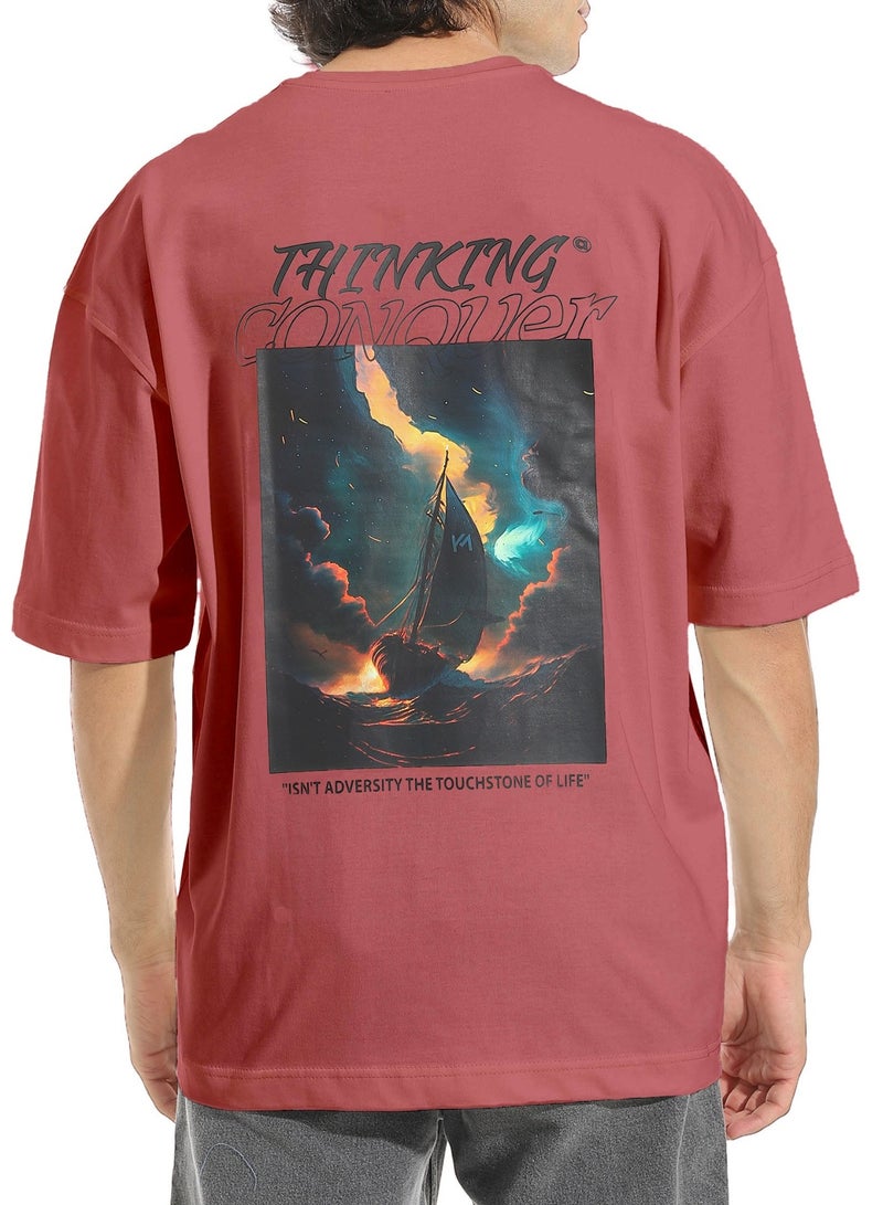 Thinking Conquer Oversize T-Shirt - Image 1