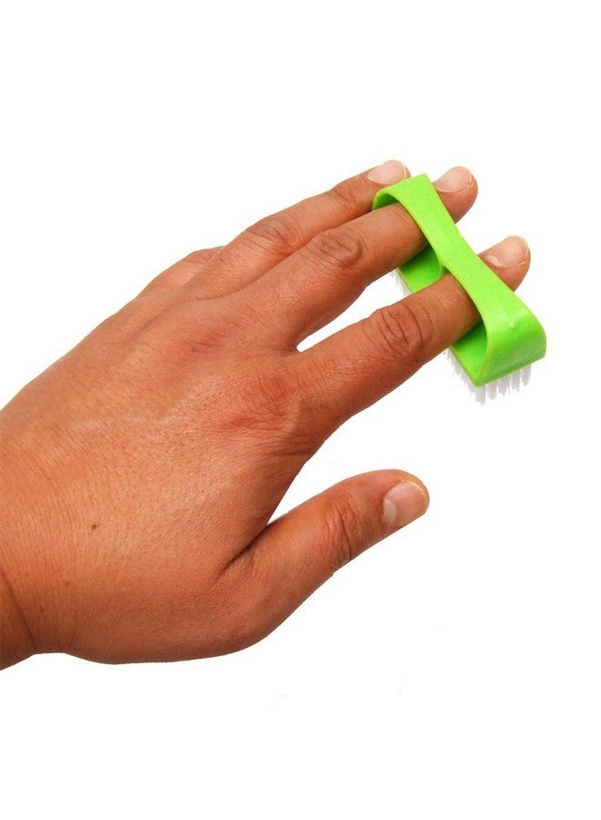 Luxxii (3 Pack) Color Handle Grip Nail Brush - Fingernail Scrub Cleaning Brushes Nail Hand Scrubbing Cleaning Brush. Color May Vary. - Image 4