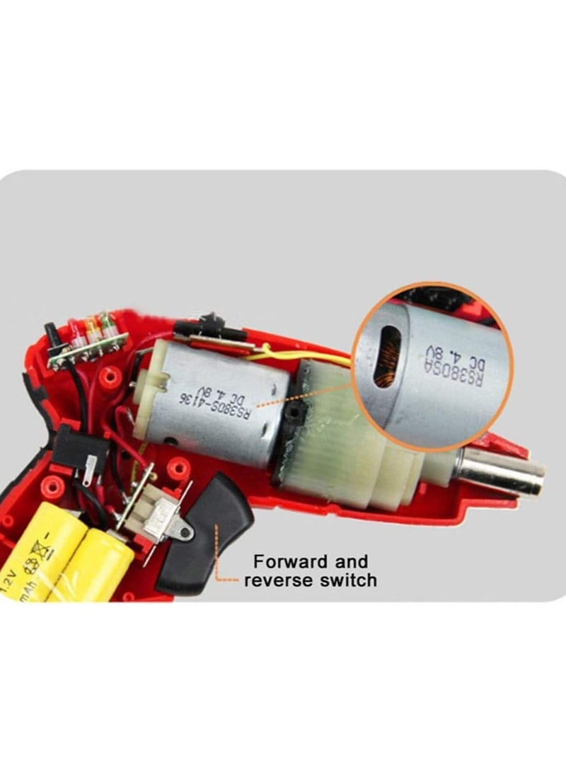 Electric Drill Screwdriver Set 45Pcs Hand Drill 4.8V electric drill DIY Power tool Cordless Rechargeable Battery Powered Handy Drill Screwdriver with Bits Holder  - Image 2