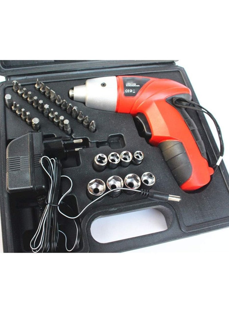 Electric Drill Screwdriver Set 45Pcs Hand Drill 4.8V electric drill DIY Power tool Cordless Rechargeable Battery Powered Handy Drill Screwdriver with Bits Holder  - Image 4