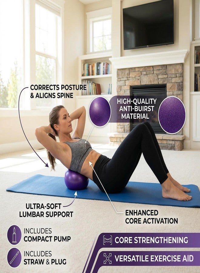 XIECCX Mini Yoga Balls 9 Inch Exercise Pilates Therapy Balance Micropore Ball Barre Equipment for Home Stability Training Physical Core Training(Grey-6PCS) - Image 2