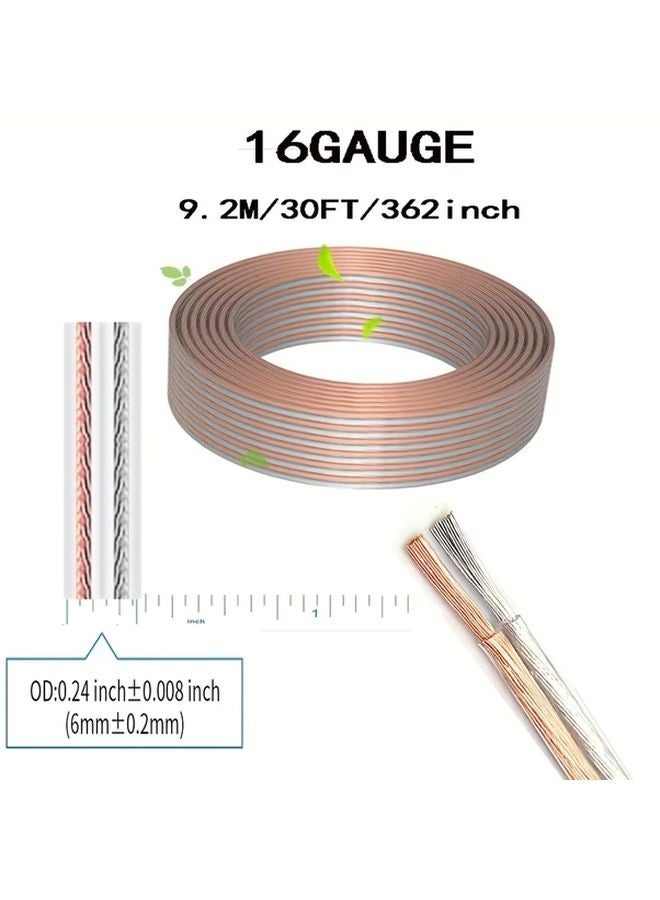 16AWG 3622 Inch Speaker Wire Copper Clad Aluminum CCA For Outdoor LED String Lights - Image 1
