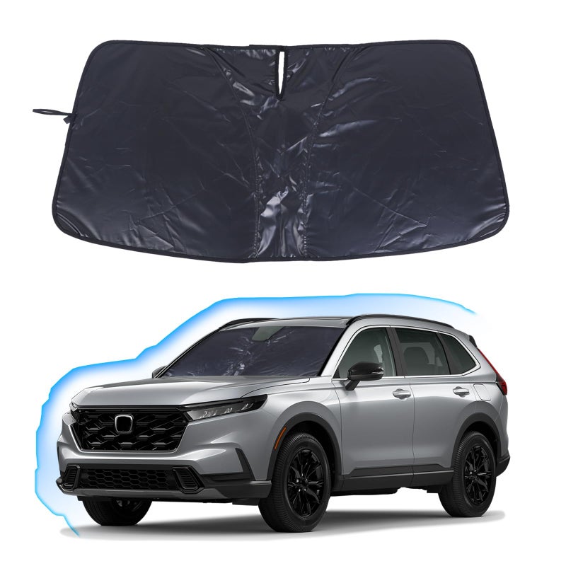 Front Windshield Sunshade for Honda CRV 20232025 Windshield Sun Shade Sun Visor UV Blocker Privacy Protector Custom Sunscreen Heatshield Keep Your Car Cooler Resilient Expeditious Black1