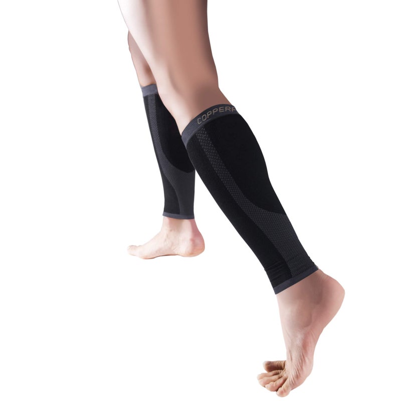 Copper Fit Calf Compression Sleeves, Black, Large/X-Large - Image 4