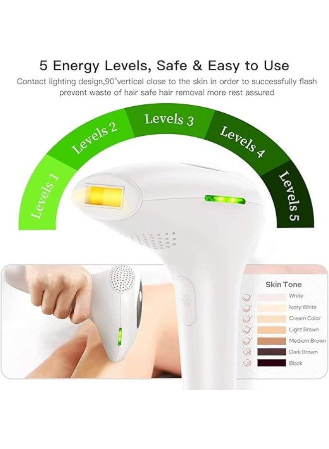 نظام ازالة الشعر بالنبض الضوئي 500,000 ومضة لازالة الشعر بصورة دائمة دون الم مع وضعين وميض و5 شدة ضوئية للجسم والوجه والابطين - Image 3