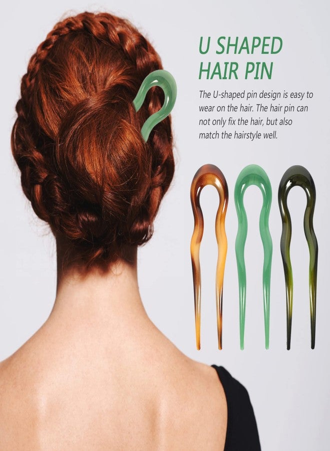 minkissy مشبك شعر مينكيسي، 3 دبابيس شعر فرنسية لتسريحة فرنسية، شوكات شعر بقشرة السلحفاة 2 سن، عصي شعر لتسريحة الكعكة، دبوس شعر لحفلات الزفاف، الحفلات والارتداء اليومي - Image 3