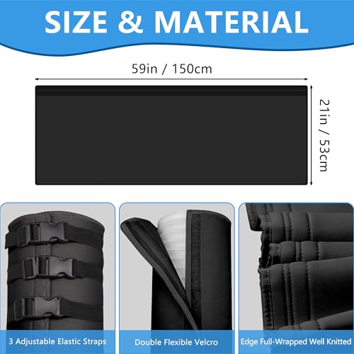 Nuhago Portable AC Hose Insulation Sleeve Insulated Wrap for 559 Exhaust Hoses 3 Adjustable Buckle Straps for Easy Install Waterproof Durable Heat Reducing Energy Saving Black - Image 3