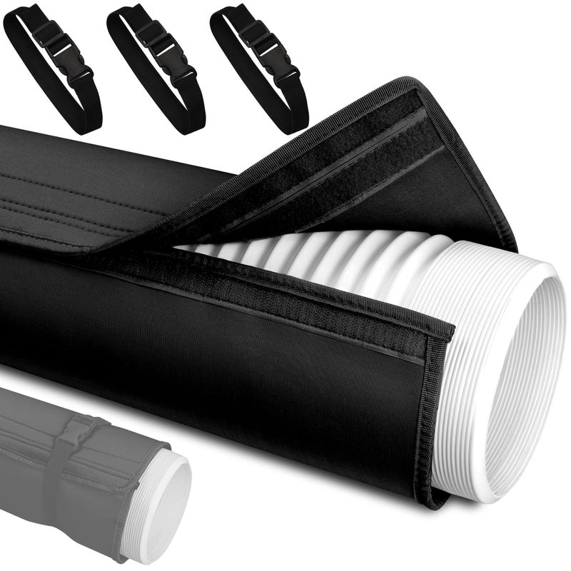Nuhago Portable AC Hose Insulation Sleeve Insulated Wrap for 559 Exhaust Hoses 3 Adjustable Buckle Straps for Easy Install Waterproof Durable Heat Reducing Energy Saving Black - Image 2