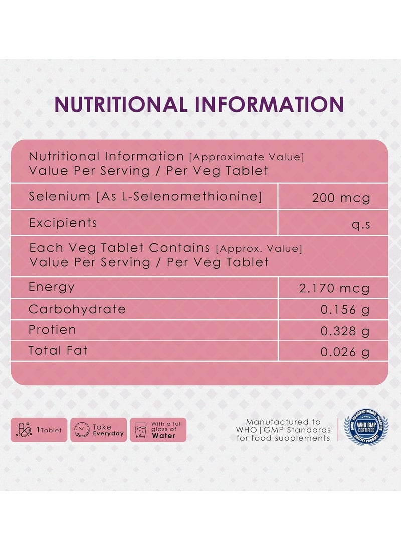 ambrosial - Ambrosial Selenium Selenomethionine 200mcg |Supports Heart and Immune Health 120 Tablets - Image 1