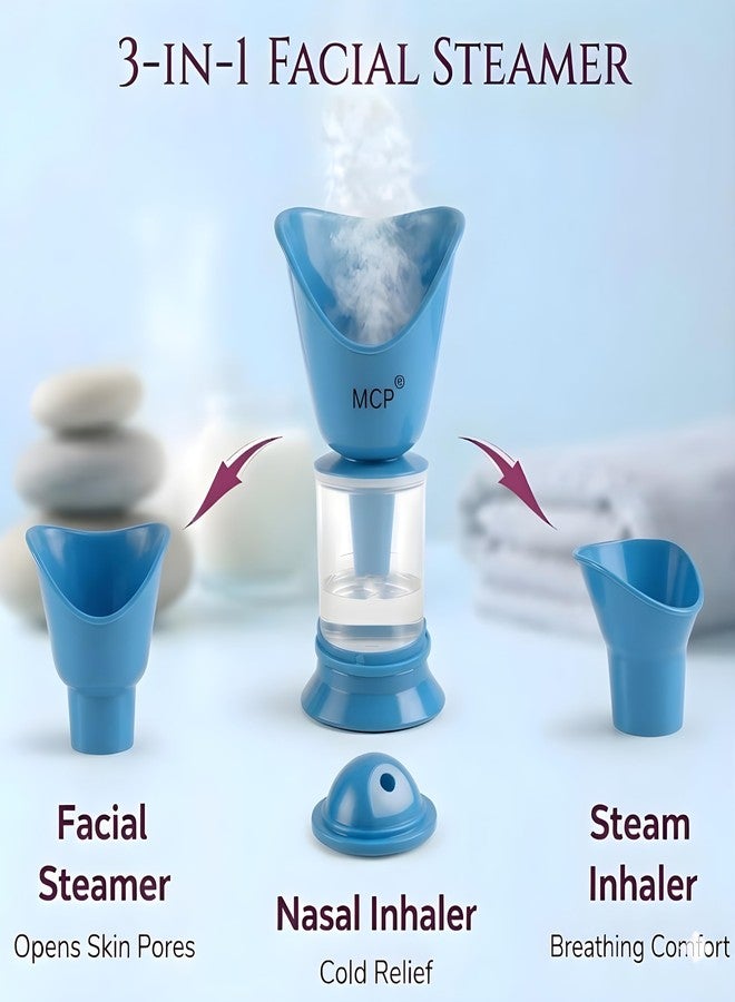 MCP Steam 3 in 1 Vaporizer,Steamer for cough and cold kids steam nose inhaler and facial vaporizer (Blue) - Image 5