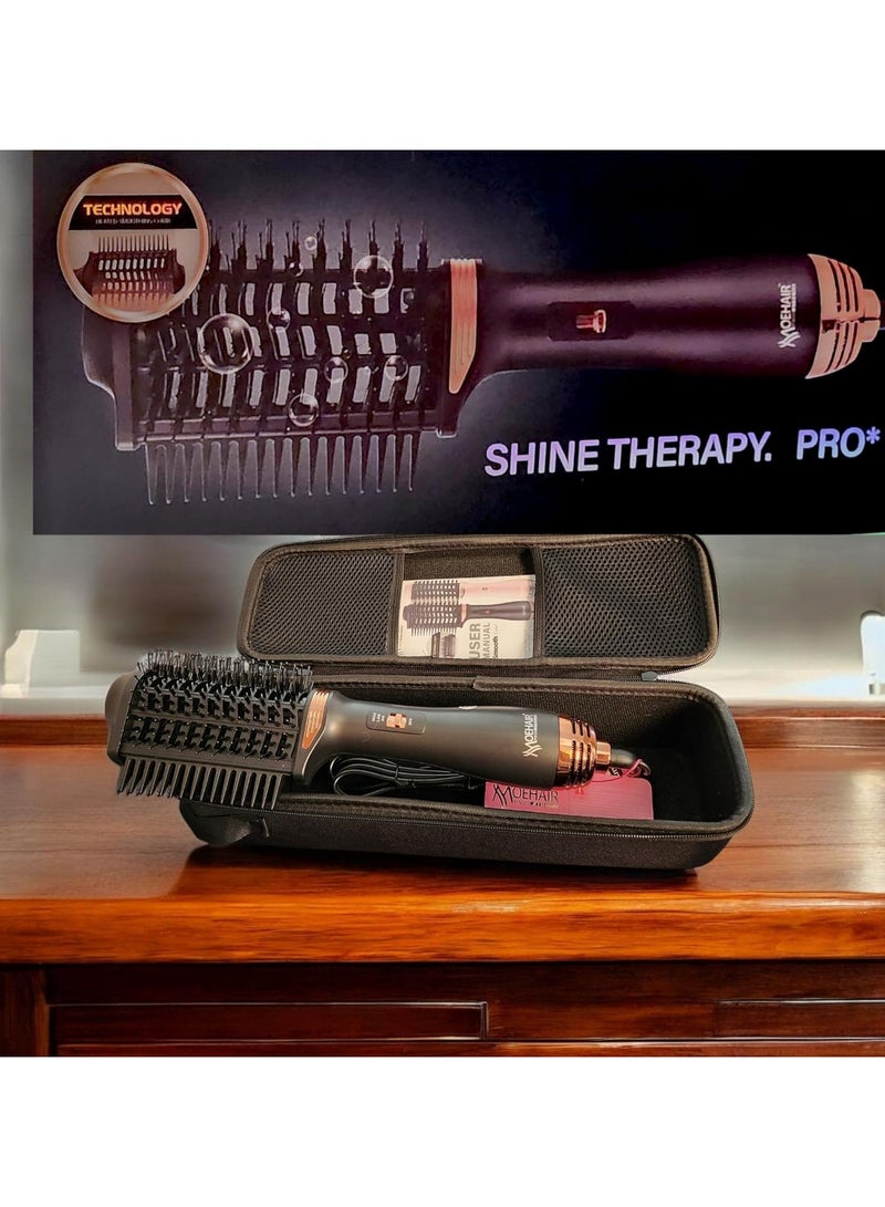 موهير فرشاة تصفيف الشعر الاحترافية، مزودة بمشط  فرشاة هواء ساخن 2400 واط مع حماية من الكيراتين، اوضاع الشعر الرطب والجاف، تتضمن شنطة سفر، موديل MO-7175 - Image 5