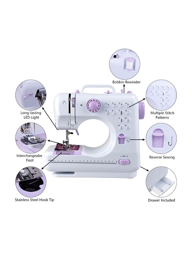 12 Stitches Multifunction Mini Sewing Machine FHSM-505 White - pzsku/ZF83F415529F61DD65B99Z/45/_/1739157779/ec21d021-fe47-4a4d-852a-b6f9e79fa924