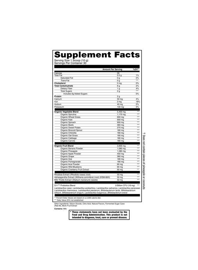 Jocko Fuel Daily Greens Powder - Premium Organic Greens Superfood Powder for Gut Health, Digestion, Bloating, Immune Support with Spirulina, Chlorella, Digestive Enzymes, & Probiotics - 30 Servings - Image 2