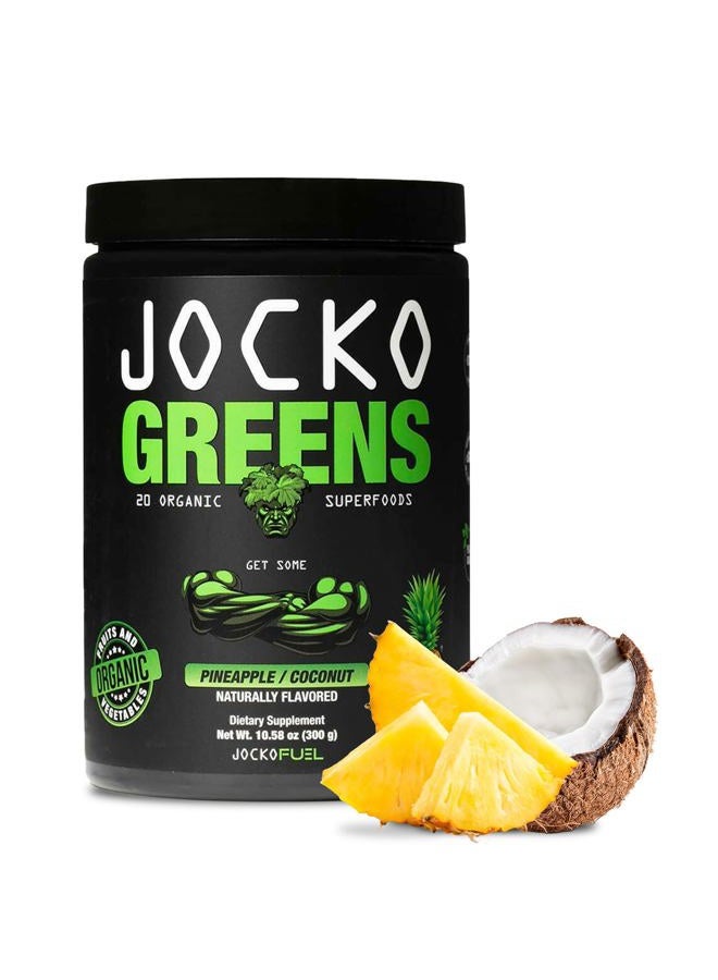 Jocko Fuel Daily Greens Powder - Premium Organic Greens Superfood Powder for Gut Health, Digestion, Bloating, Immune Support with Spirulina, Chlorella, Digestive Enzymes, & Probiotics - 30 Servings - Image 1