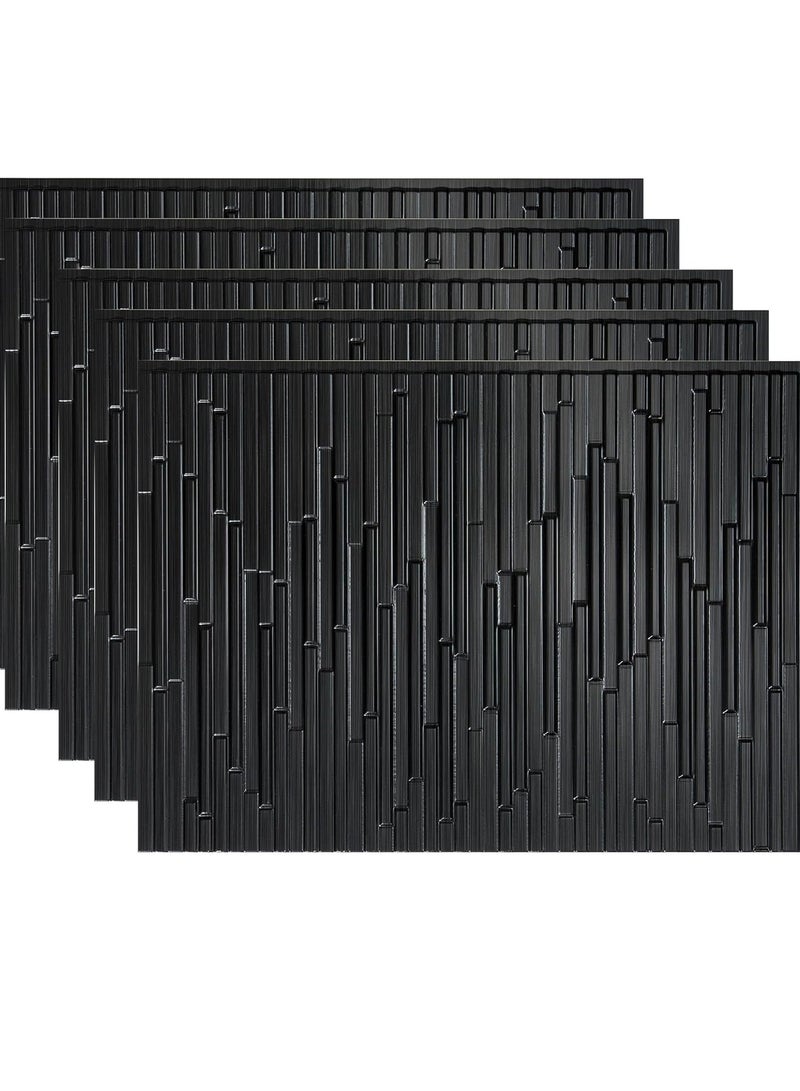 كيلا ملصقات حائط بنمط الطوب المائل 4.5 مم بتقنية سوداء: رغوة XPE مقاومة للماء ومضادة للتصادم ذاتية اللصق لغرفة المعيشة وغرفة النوم عالمية - Image 5