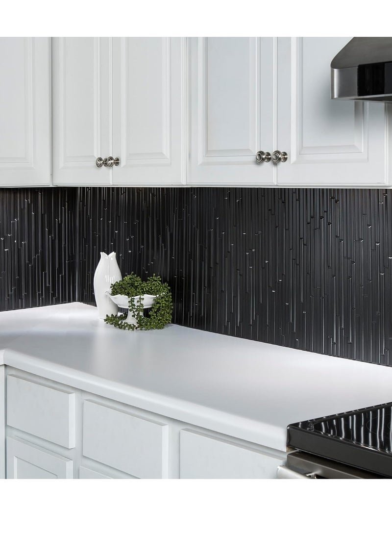 كيلا ملصقات حائط بنمط الطوب المائل 4.5 مم بتقنية سوداء: رغوة XPE مقاومة للماء ومضادة للتصادم ذاتية اللصق لغرفة المعيشة وغرفة النوم عالمية - Image 4