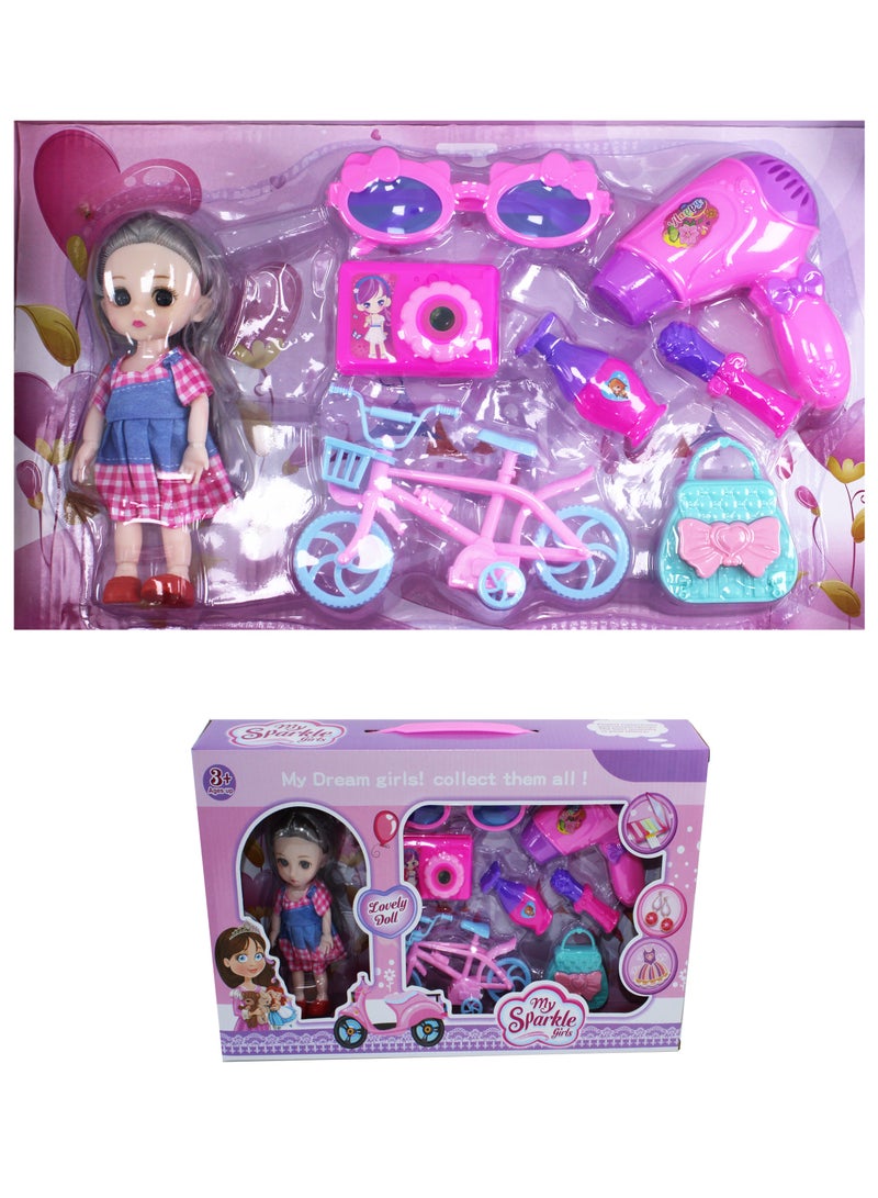 My Sparkle Girl Doll Set Toy is perfect for ages 3 and up With their glittering new friends kids can explore imagination and storytelling creative experiences with this enchanting toy - Image 3