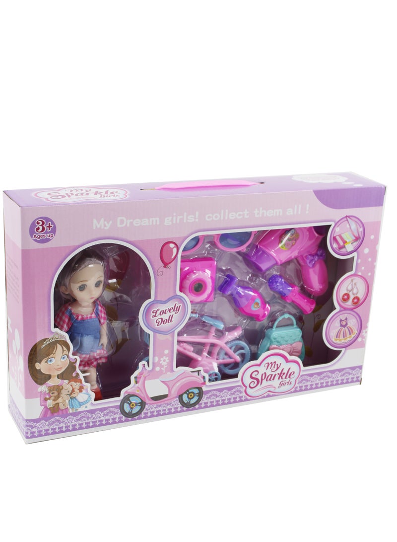 My Sparkle Girl Doll Set Toy is perfect for ages 3 and up With their glittering new friends kids can explore imagination and storytelling creative experiences with this enchanting toy - Image 4