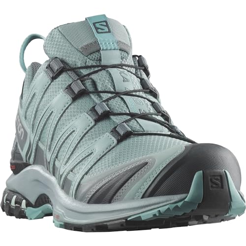 Salomon Women’s XA PRO 3D Gore-Tex Waterproof Trail Running Shoes - Lead / Stormy Weather / Meadowbrook - 5.5 - Image 2