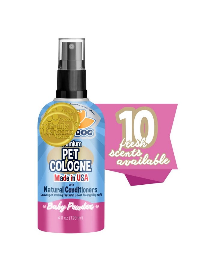 Bodhi Dog - Natural Dog Cologne | Premium Scented Deodorizing Body Spray For Dogs & Cats | Dog Perfume W/Natural Dog Conditioner (Baby Powder, 4 Fl Oz) - Image 1