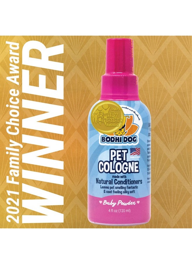 Bodhi Dog - Natural Dog Cologne | Premium Scented Deodorizing Body Spray For Dogs & Cats | Dog Perfume W/Natural Dog Conditioner (Baby Powder, 4 Fl Oz) - Image 1