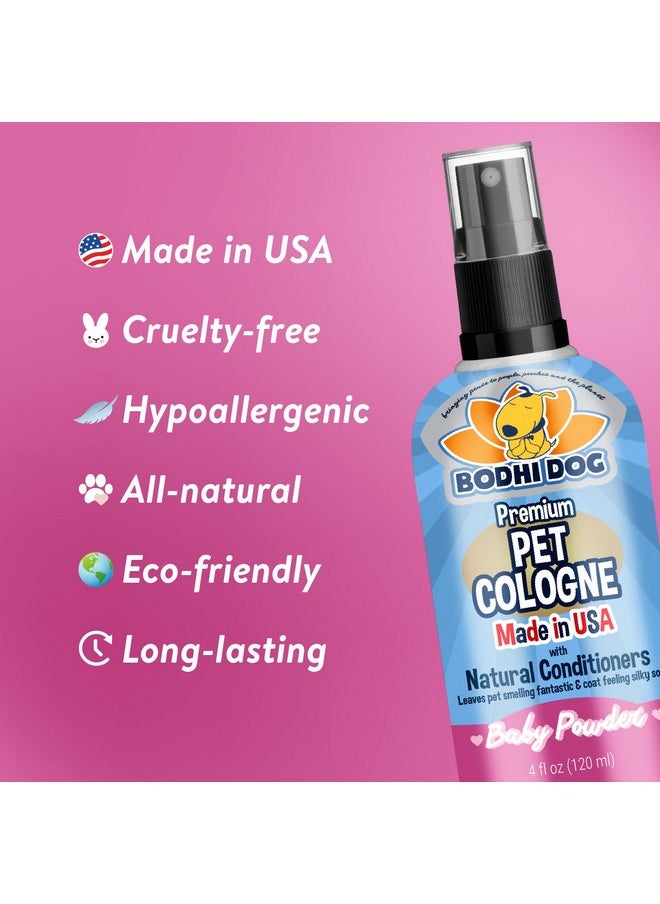 Bodhi Dog - Natural Dog Cologne | Premium Scented Deodorizing Body Spray For Dogs & Cats | Dog Perfume W/Natural Dog Conditioner (Baby Powder, 4 Fl Oz) - Image 1