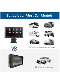 SWM Portable Car Audio with Wireless Apple Carplay and Android Auto Touch Screen Bluetooth Car Player  - Image 2