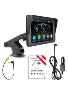 SWM Portable Car Audio with Wireless Apple Carplay and Android Auto Touch Screen Bluetooth Car Player  - Image 1