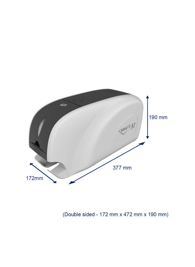 Smart SMART-31S ID Card Printer, Color, A6, USB, 1200 dpi, 0.23 ppm, 100 sheets, Automatic Duplex, 4 kg, Windows 10/11/Linux Compatible  - Image 2