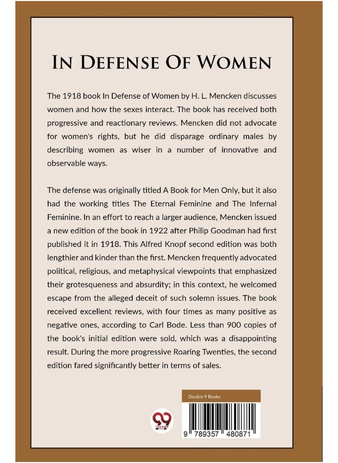 In Defense Of Women [Paperback] H. L. Mencken  - Image 2
