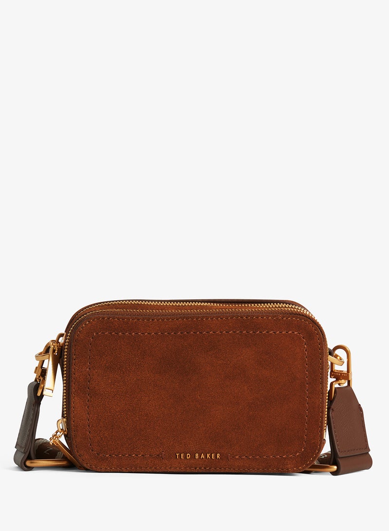 Ted Baker SHAYANN Webbing Suede Crossbody Camera Bag - Image 1