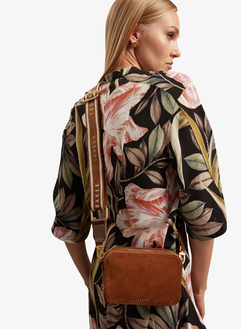 تيد بيكر Webbing Suede Crossbody Camera Bag