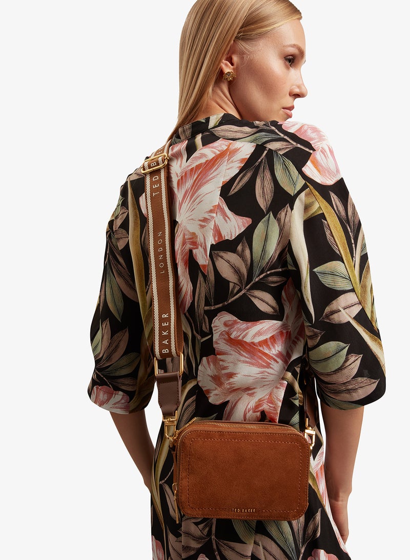 Ted Baker SHAYANN Webbing Suede Crossbody Camera Bag - Image 2