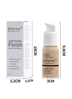 Julystar Oil Control Foundation - Foundation Cream - Foundation Concealer - Lasting Makeup-Free Liquid Foundation - Warm Honey  - Image 4