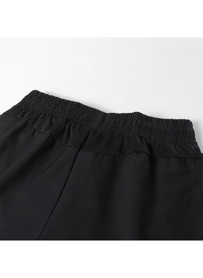 Generic - 2-In-1 Men Running Shorts with Zipper Pockets Quick Dry Exercise Shorts S - Image 1