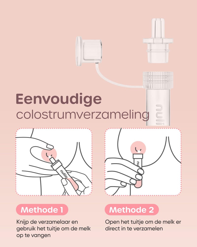 Nuliie Colostrum Collector Kit 7ml/6pcs, Leakproof, Reusable Breast Milk Collector, Heat & Freezer Resistant, BPA-Free, With Cotton Cloth Wipe, Storage Case, Cleaning Brush - Ready-to-Use for Newborns - Image 4