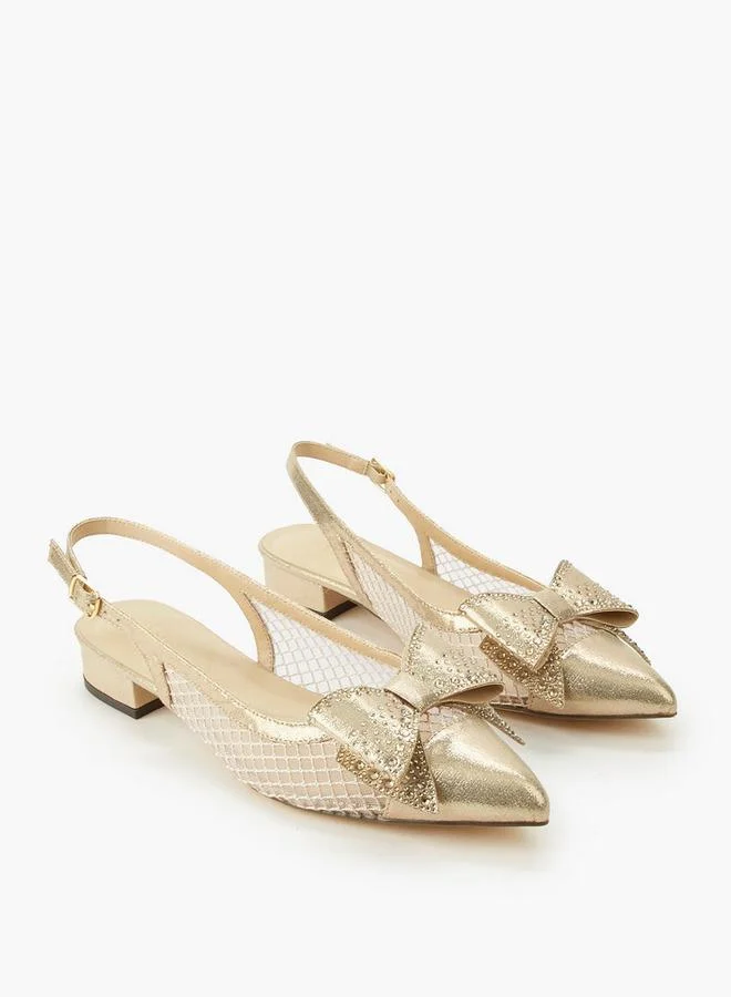 سيليست Women Bow Embellished Buckle Closure Pointed Toe Shoes