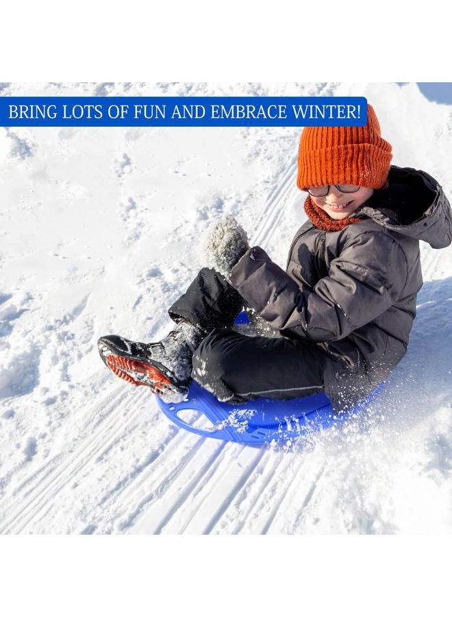 Seenelling Snow Sleds for Kids with Handles Heavy Duty Outdoor Snow Saucer Sled Plastic Disc Beach Downhill, Winter Outdoor Sports(Beetle,4 Colors) - Image 3