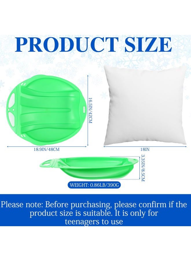 Seenelling Snow Sleds for Kids with Handles Heavy Duty Outdoor Snow Saucer Sled Plastic Disc Beach Downhill, Winter Outdoor Sports(Beetle,4 Colors) - Image 2