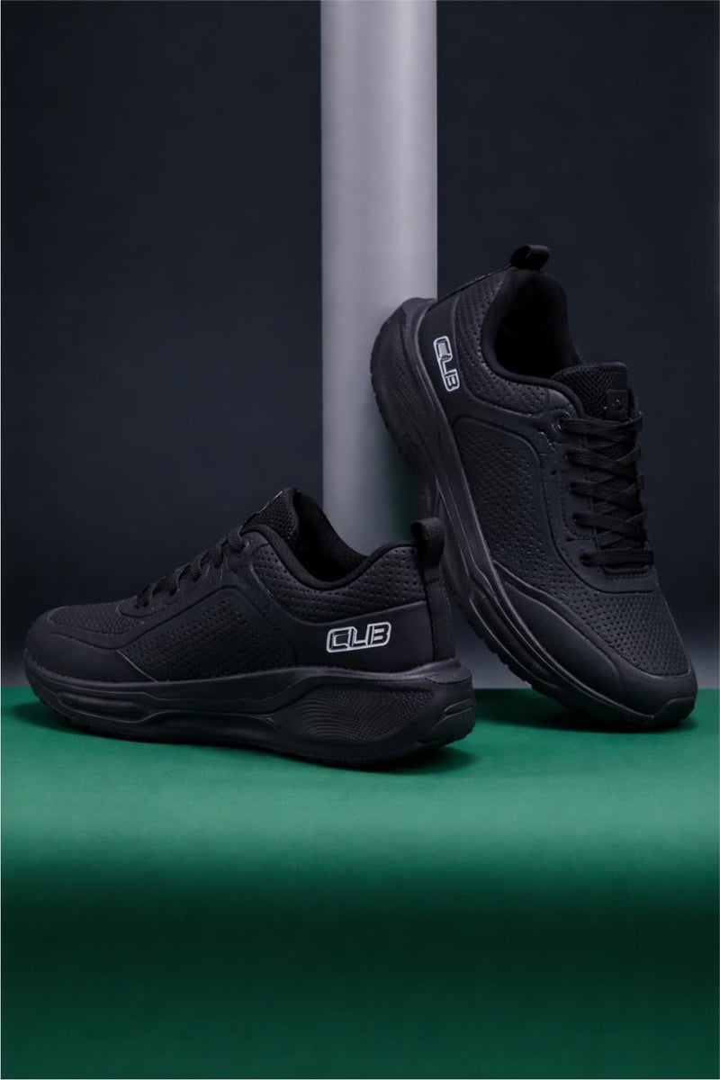 Columbus Sonatina Running Shoes|Walking Shoes| Training & Gym Shoe | Outdoors Shoe for Men Black & Silver (08) - Image 2
