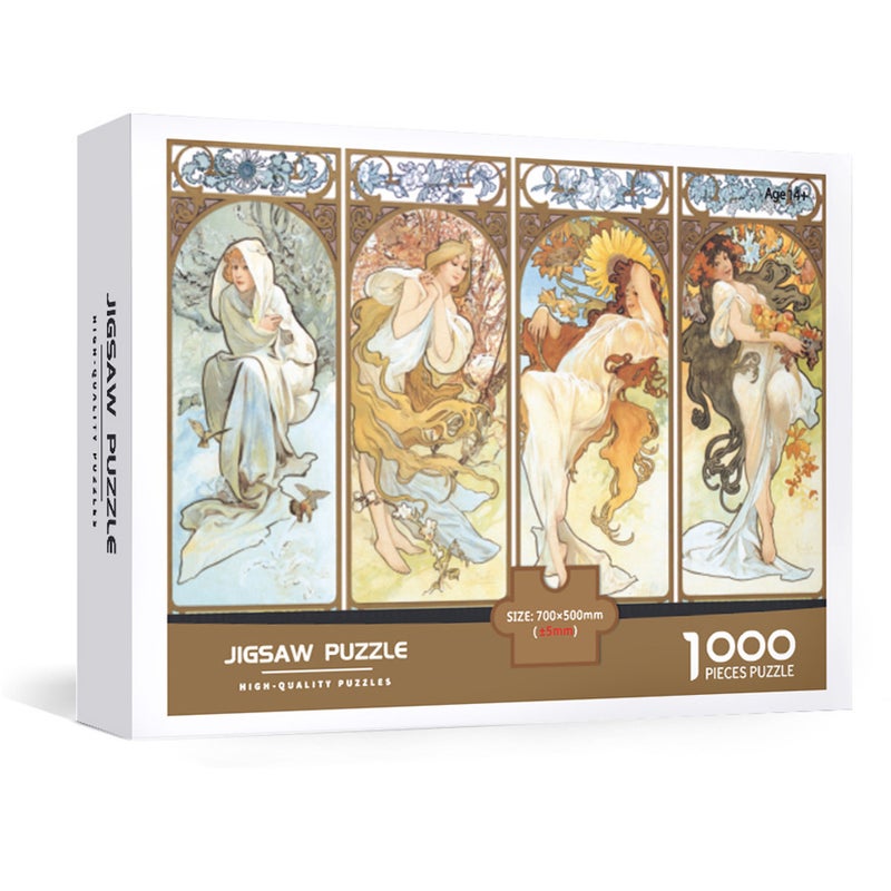 1000-Piece Special White Cardstock Cartoon Anime Adult Puzzle, Popular Overseas E-Commerce Toy, Artistic Assembly Puzzle - Image 1