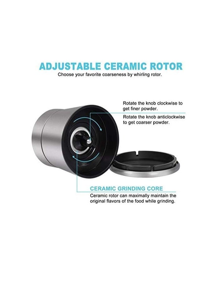 انفلكس مطحنة الفلفل والملح مع جسم زجاجي وفرشاة من الفولاذ المقاوم للصدأ، مجموعة من قطعتين - Image 2