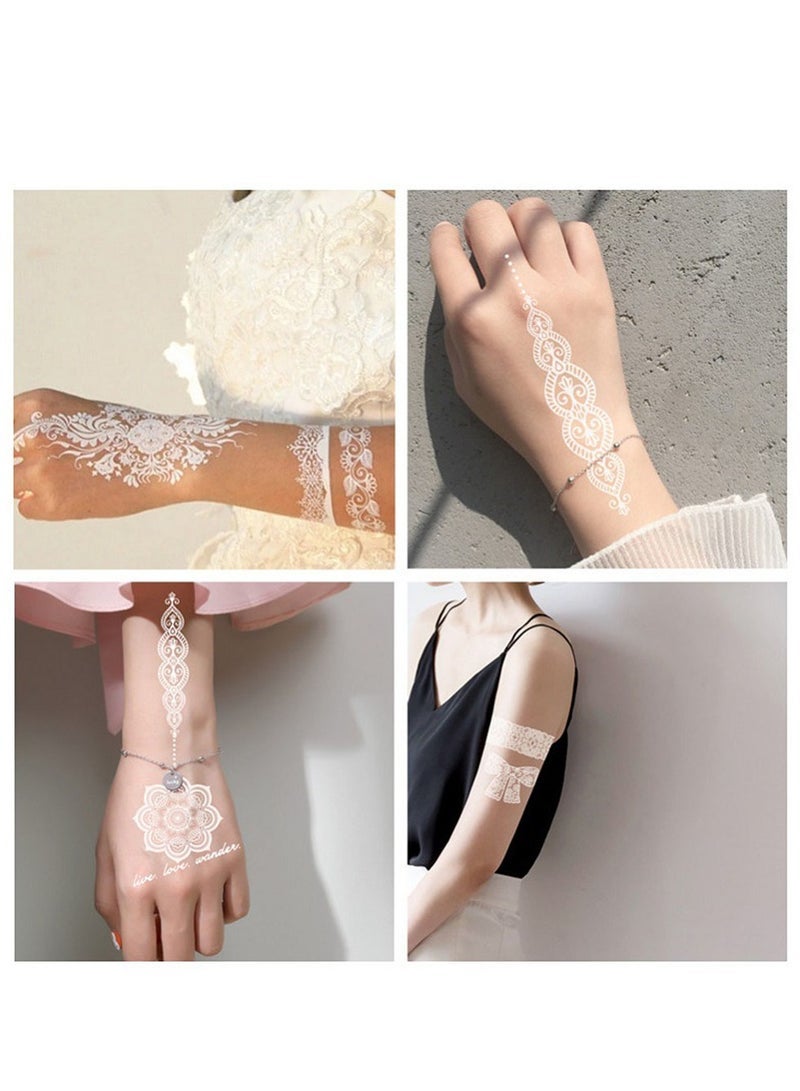 12-Piece Henna Tattoo Stencils Hand Temporary Tattoo Stickers for Women Art Template Painting Stencils - Image 3