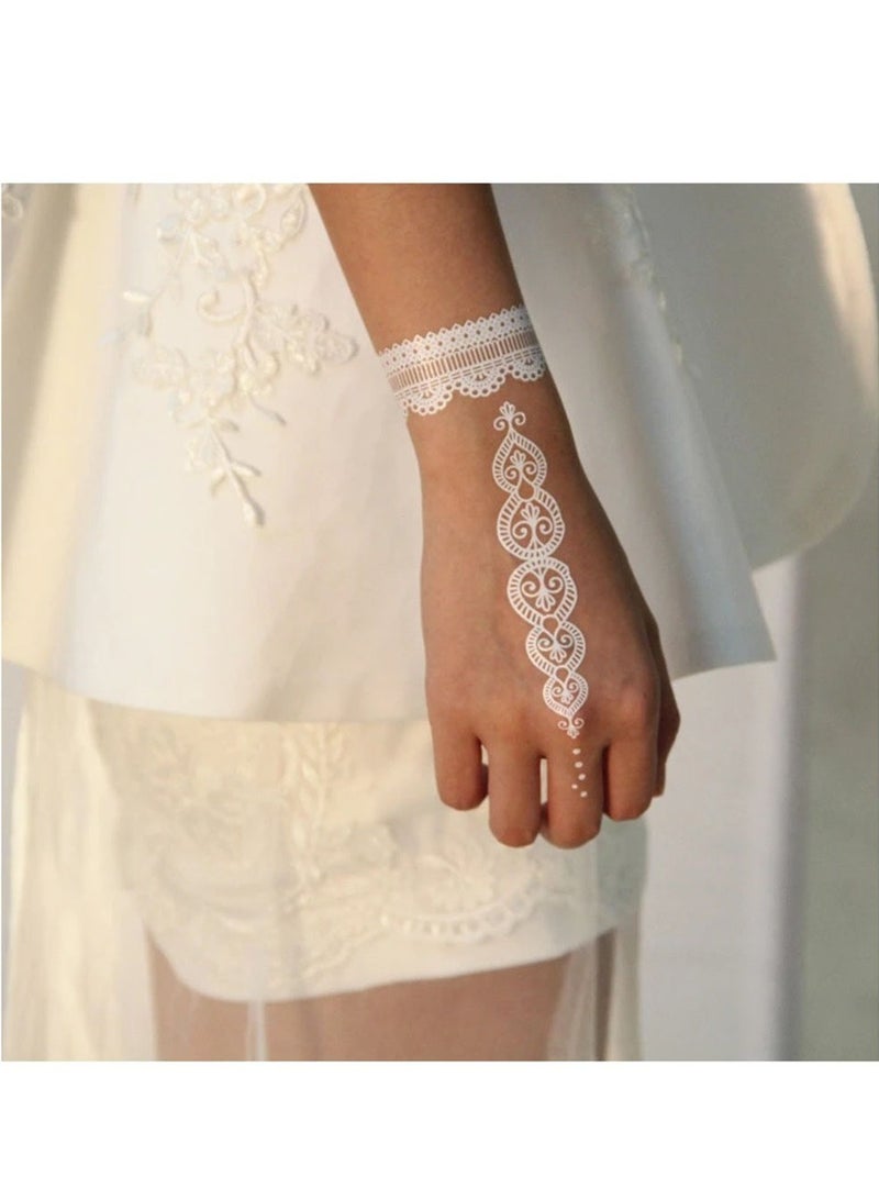 12-Piece Henna Tattoo Stencils Hand Temporary Tattoo Stickers for Women Art Template Painting Stencils - Image 4