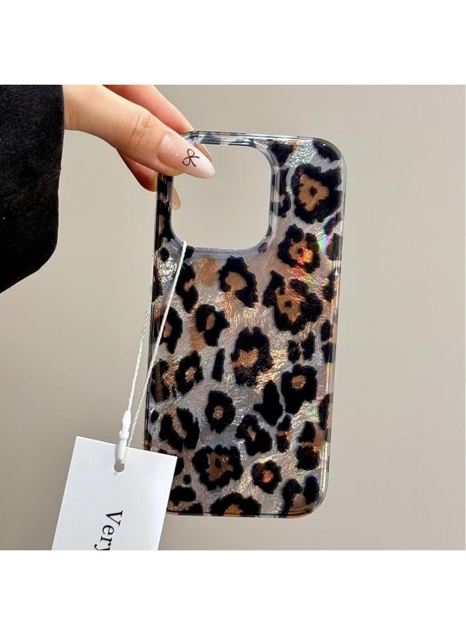 NIBEMINENT Black Leopard Print Protective TPU Case Cover For iPhone 16 Pro Max